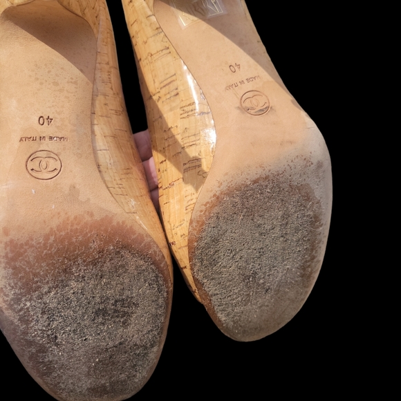 Chanel Cork Heel Size 40 - Picture 2 of 5